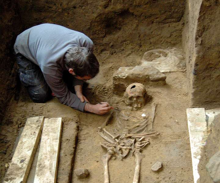Archaeological digging at Hersberg