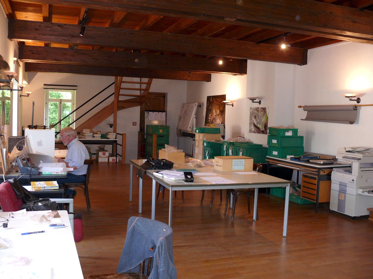 La préparation du livre « L'espace public du Titelberg »
