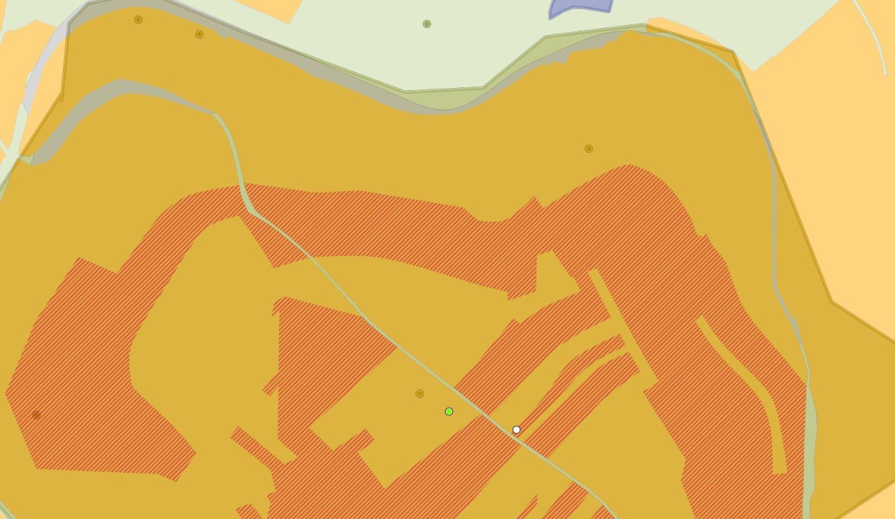 Extract of the archaeological map