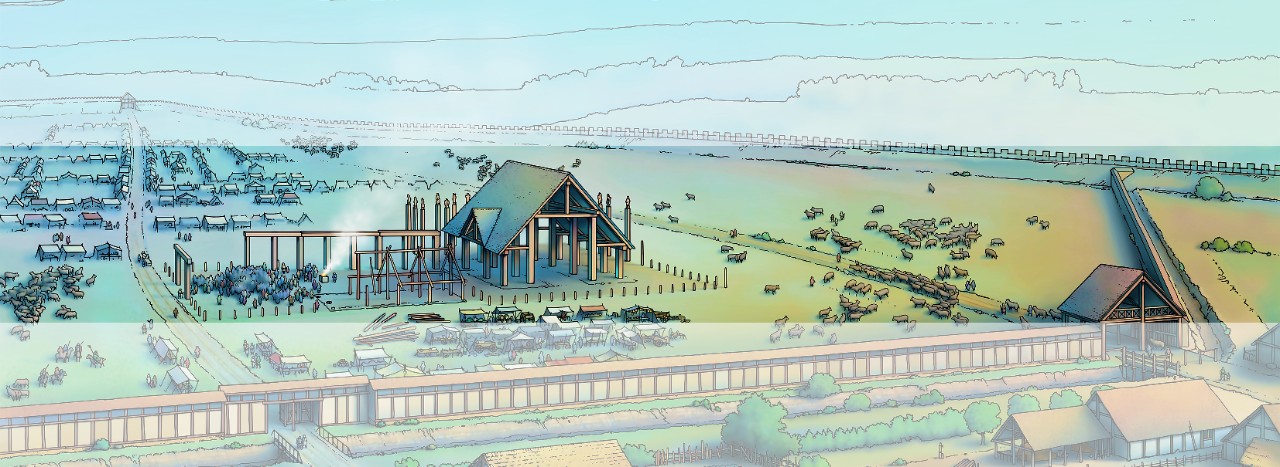 Reconstruction du bâtiment central du Titelberg